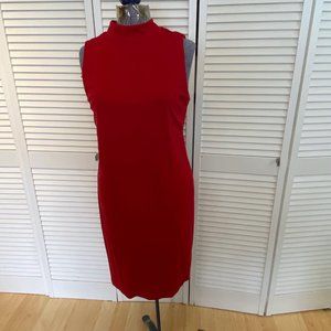 Willi Smith Sleeveless Mock Turtleneck Women's Red Dress NWT